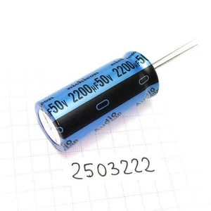 Condensador 2200uF 50V 16x36 105C Nichicon KA Audio Electrolítico de Alto Grado - Imagen 1 de 3