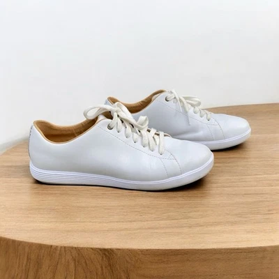 Cole Haan Women's White Leather Grand Crosscourt Sneakers Size 8 - Image 1 of 4