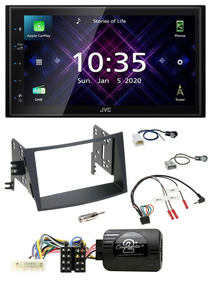 JVC DAB 2DIN Lenkrad Bluetooth USB Autoradio für Subaru Legacy Outback 09-15 - Bild 1 von 4