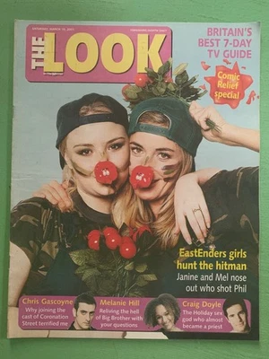 THE LOOK mag 10-Mar-2001 EASTENDERS Red Nose Day Lindsey Coulson Chris Gascoyne - Image 1 of 4