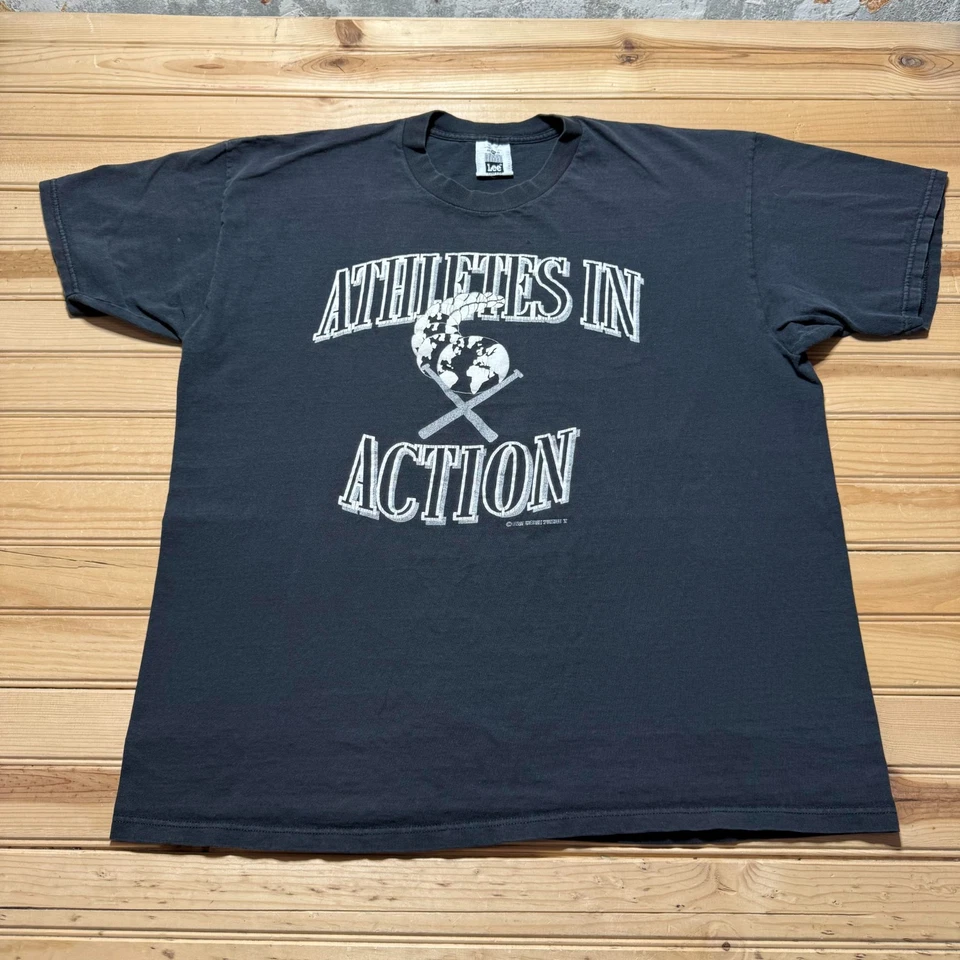 Camiseta De Colección Años 90 1992 Lee Atletas En Acción AIA Ministerio de Deportes Hecha en EE. UU. XL Foto 1 de 4