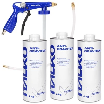 3x Unterbodenschutz überlackierbar Steinschlagschutz 1kg UBS Weiß + Pistole  - Bild 1 von 4