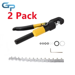 2 Pcs Hydraulic Crimper 6 Mt Crimping Tool Wire Battery Cable Lug Terminal - Picture 1 of 11