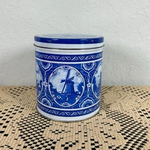 Lata decorativa vintage - Agro Delfts azul Holanda - 601 - molino de viento - rústico - Imagen 1 de 8