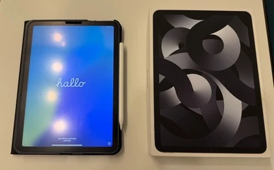iPad Air 5. Generation Wi-Fi 256GB, Space Grau + Apple Pencil + OVP - Bild 1 von 4
