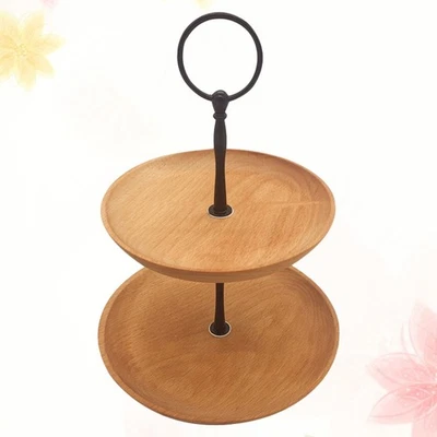  Solid Wood Dried Fruit Cake Tray Living Room Fruit Dessert Tray Snacks Dish for - Image 1 of 4