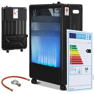 Gasheizung Blaue Flamme Gasofen 3800W mobile Edelstahl Gasheizer Gasheizstrahler - Bild 1 von 9