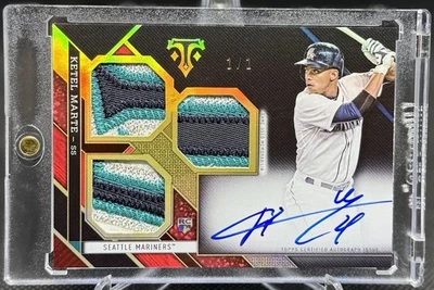 2016 Topps Triple Threads Ketel Marte Rookies and Phenoms Auto Relic Ruby 1/1 RC - Image 1 of 2