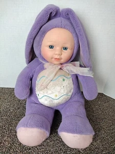 Sugar Loaf 2008 Coinstar Bright Eyed Doll Easter Egg Purple Bunny Floppy Ears - Picture 1 of 8