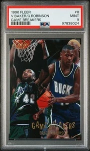 1996 Fleer VIN BAKER Glenn Robinson GAME BREAKERS Acetate PSA 9 Pop 1 Highest - Picture 1 of 2
