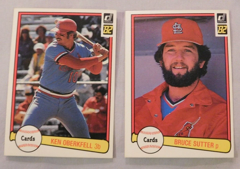 1982 Donruss St. Louis Cardinals Baseball Card Pick one - Image 1 of 1