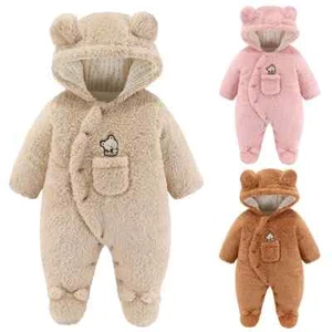 Cute Plush Bear Baby Boy Romper Infant Girl Overall Jumpsuit Spring Autumn... - Picture 1 of 11