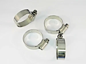 CLASSIC AUSTIN ROVER MINI COOLANT TOP BOTTOM HOSE CLIPS STAINLESS MADE IN UK - Picture 1 of 2