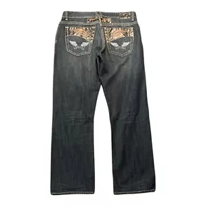 Robin's Jean tasca in pelle 40x32 borchie rock punk Y2K hip hop rap - Foto 1 di 4