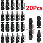 20Pcs Solar Cable Connectors 4mm-6mm 30Amp Waterproof Solar Panel Wire Joiners