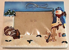 Christmas Picture Frame ~ Cowboy Snowman (3x5 picture) EUC