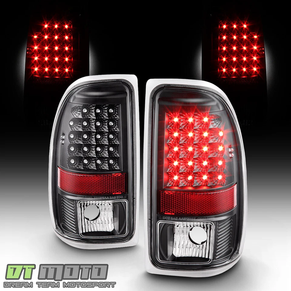 Luces traseras LED negras Dodge Dakota 1997-2004 luces de freno de repuesto izquierda+derecha Foto 1 de 4