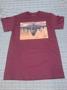 VTG 90s Gildan Flying Military Air Plane Graphics Size Small - Picture 1 of 4