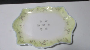 HERMOSO PLATO DE SERVIR AMARILLO Y AZUL Hecho en AUSTRIA 11" X 9" (EO) - Imagen 1 de 5