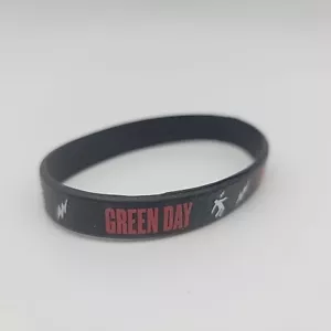 Pulsera de goma Green Day Band - Rayos Hombre - Muñeca Rock Negra - Imagen 1 de 3