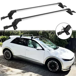 For Hyundai Ioniq 42.5" Top Roof Rack Cross Bar Luggage Carrier Aluminum w/ Lock - Picture 1 of 13