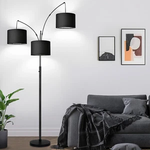 Dimmable Floor Lamp - 3 Lights Arc Floor Lamps for Living Room, 1000LM Modern Ta - Picture 1 of 8