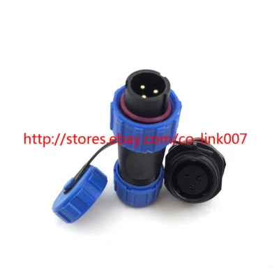 SP13 3pin Waterproof Connector, IP68 250V/13A AC/DC Circular Power Connector - Image 1 of 4