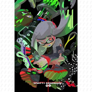 Splatoon Splatty Halloween Poster hochwertig 4x,6 8,5x11 11x17 13x19 - Bild 1 von 10