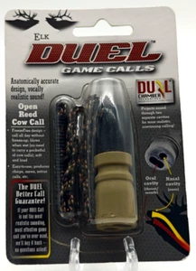 Duel Game Calls Elk Open Reed Cow Call E001 #05056 Tan Dual Chamber - Picture 1 of 2