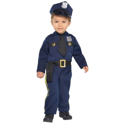 Disfraz de policía recluta oficial de policía bebé niño 6-12 meses Halloween Foto 1 de 4