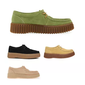 Clarks Womens Shoes Torhill Bee Casual Lace Up Low Top Suede - Picture 1 of 17