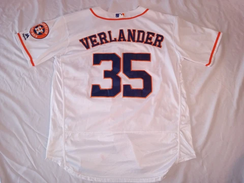 Majestic Houston Astros Justin Verlander Jersey White Stitched Large 22 1/2" Cover