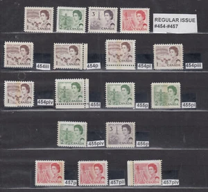 1967 #454/#457piv 1¢ TO 4¢ CENTENNIAL ISSUE SEVENTEEN(17) DIFFERENT VARIETIES - Picture 1 of 6