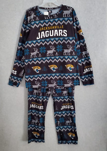 Jacksonville Jaguars Men Pajama Set XL Blue Fair Isle Logo Graphic Christmas