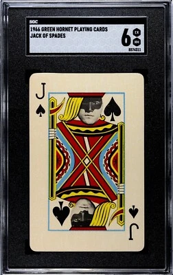 1966 Ed-U-Cards Green Hornet #J Bruce Lee RC Rookie KATO Jack Of Spades SGC 6 - Image 1 of 2