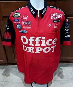 Carl Edwards XL Office Depot Ford Race Used Roush Fenway Racin Crew Shirt NASCAR - Picture 1 of 11