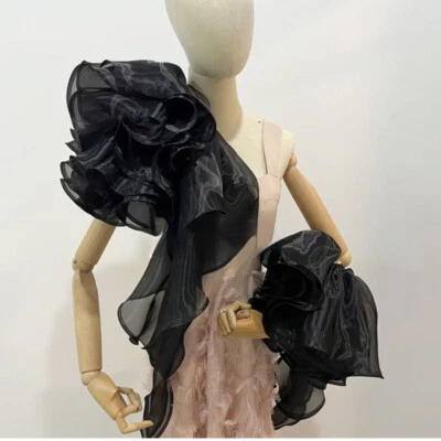 Dama Volantes Vestido de Boda Guantes Mangas de Brazo Ópera Encaje Fiesta Accesorio Moda Foto 1 de 4