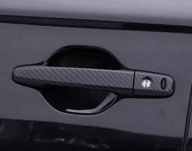 Волоконная отделка крышки дверной ручки для 07–22 Mitsubishi Outlander Sport/ASX замочная скважина - Изображение 1 из 4