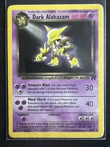 Pokemon WOTC Dark Alakazam 18/82 Team Rocket Set UNLIMITED Non-Holo Rare HP - Picture 1 of 2
