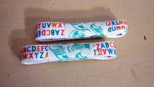 2 Pair Vintage RAINBOW ALPHABET 27" STAY•TY Jogger Shoe Laces Children Fun ABCs - Picture 1 of 2