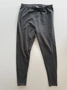 J. Jill Pima Ankle Leggings Women's Medium Gray Houndstooth Skinny Leg Pull-On - Picture 1 of 4
