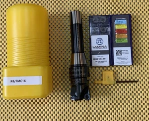 RPMX1204-40-16-4T.40mm Facemill With Round Inserts -R/8 Facemill Adaptor 12 Tips - Picture 1 of 2