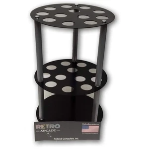 Estante de piso de metal con palo de piscina de 12 tacos, acabado metálico con metal cepillado de alta resistencia - Imagen 1 de 1