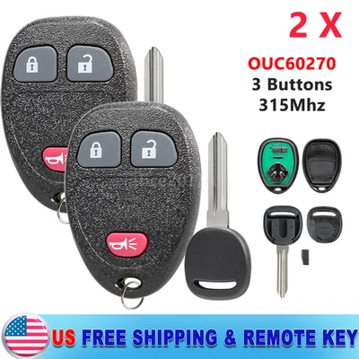 2 para Chevrolet Captiva Sport 2012 2013 2014 2015 mando a distancia OUC60270 + llave chip Foto 1 de 4