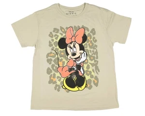 Disney Women's Minnie Mouse Distressed Classic Pose Leopard T-Shirt (L) - Picture 1 of 3