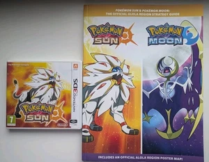 Pokemon Sun (Nintendo 3DS, 2016) y paquete oficial de guía de estrategia. - Imagen 1 de 6