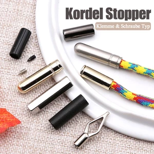 Kappen für Kordeln - Kordel Stopper - Klemme & Schraube Typ für Hoodies Hosen - Picture 1 of 26