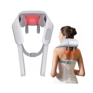 Neck Massager w/ Heat, Cordless, Deep Tissue 4D Expert Kneading Massage, Shiatsu - Picture 1 of 7