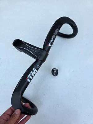 ITM X-ONE SEMI INTEGRATED CARBON HANDLEBAR, 44cm x 120mm, Excellent Condition! - image 1 of 4