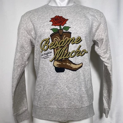 Besame Mucho 2023 Dodger Stadium Los Angeles Gray Sweatshirt Men's MEDIUM - Image 1 of 4